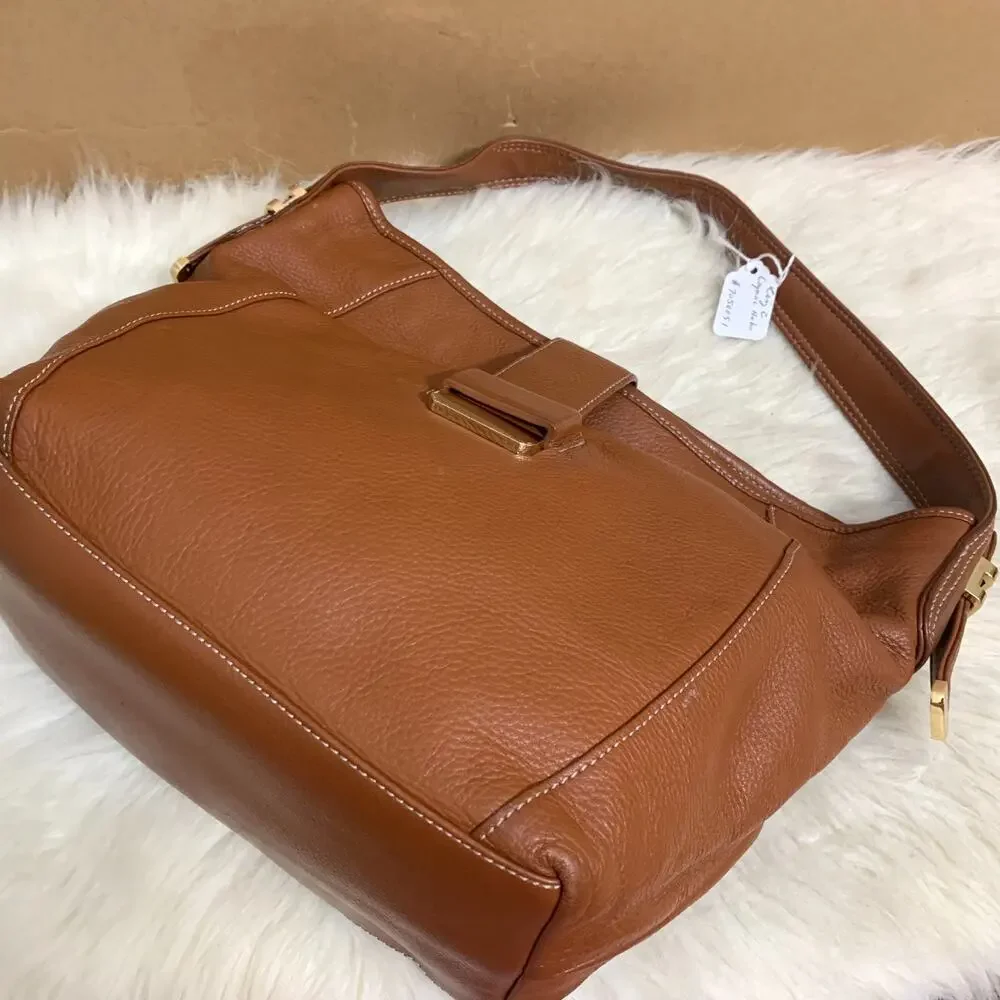 Elegant Brown Leather Hobo Bag - Picture 17 of 17
